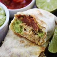 Baked Chicken Chimichangas