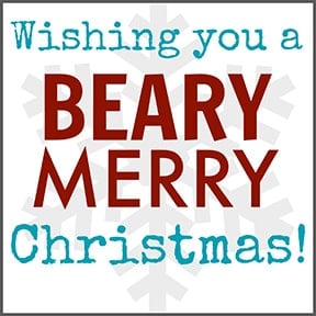 Beary Merry Christmas Printable