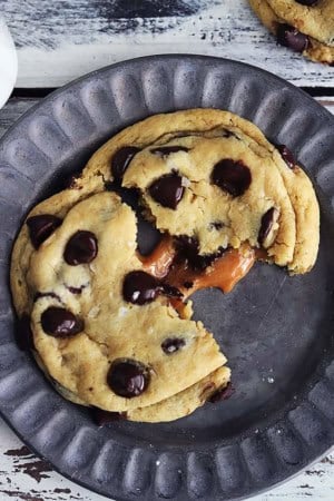 Salted Caramel Chocolate Chip Cookies