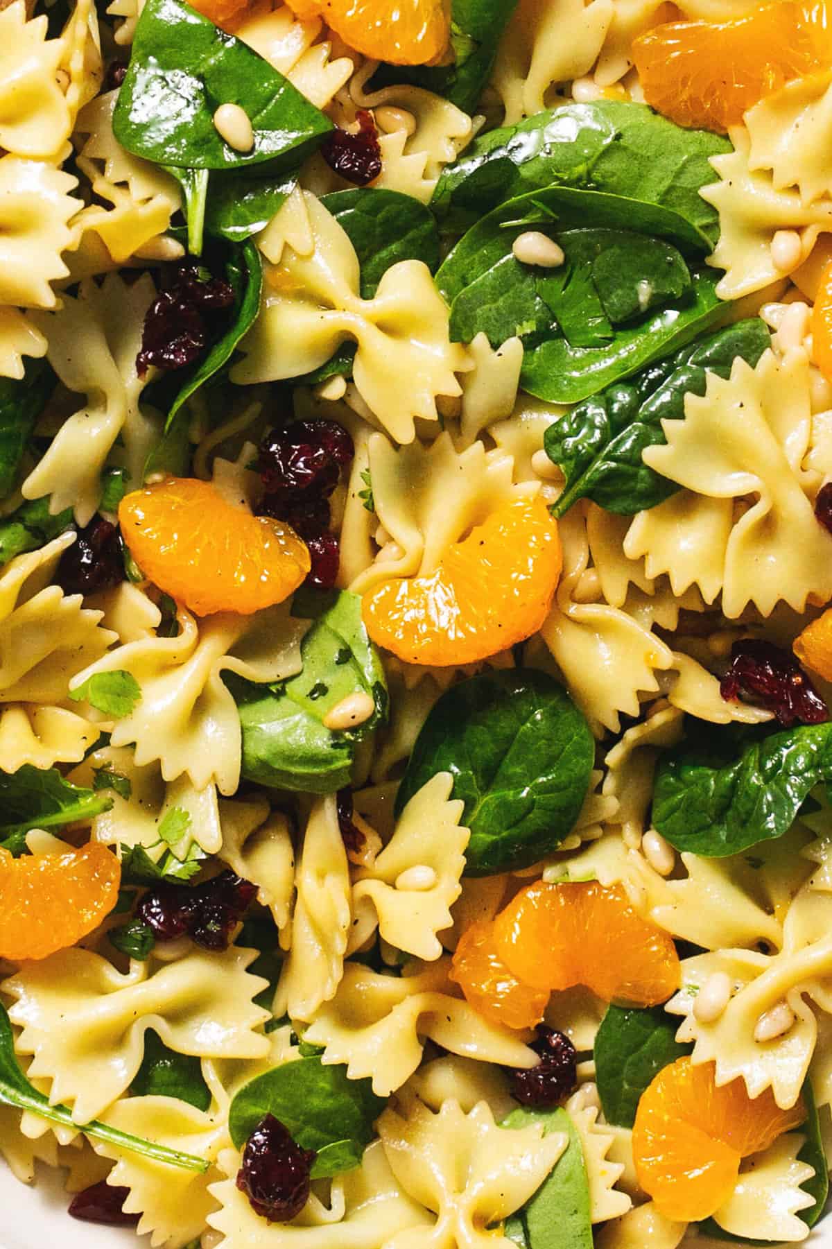 pasta salad with poppyseed dressing and mandarin oranges Mandarin Pasta Spinach Salad with Teriyaki Dressing