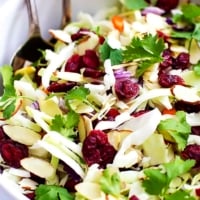 Asian Cranberry Almond Salad + Sesame Dressing | Creme de la Crumb