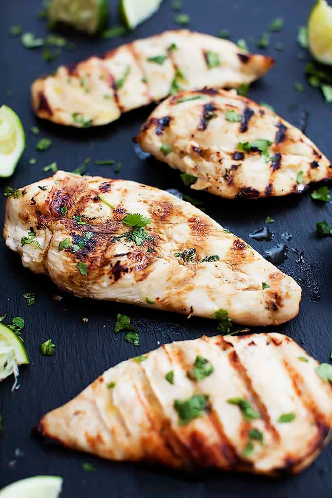 grilled cilantro lime chicken.