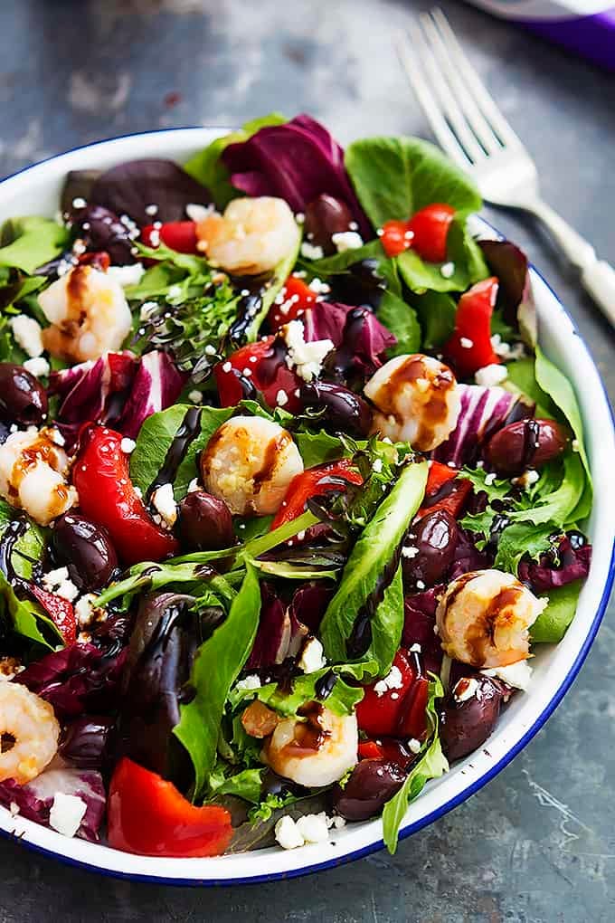 Mediterranean Garlic Shrimp Salad Creme De La Crumb