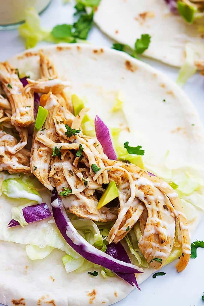 Ranch chicken tacos top instant pot