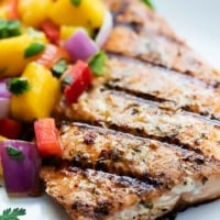 Grilled Salmon with Mango Salsa | Creme de la Crumb