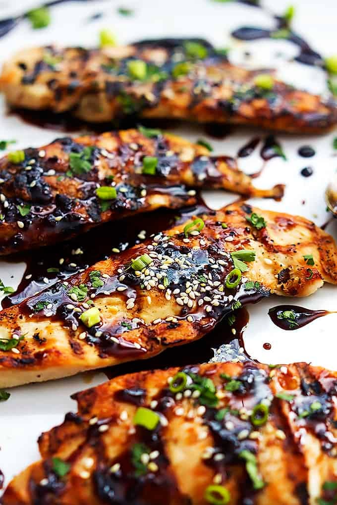 sticky Asian grilled chicken.