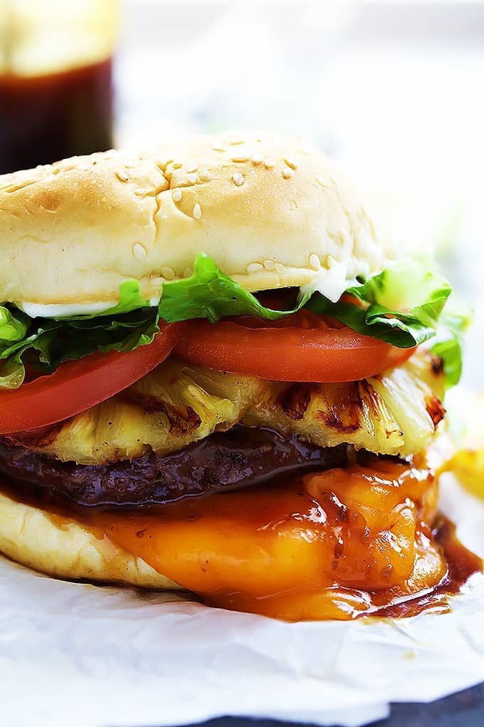 close up of a Red Robin bonzai burger.