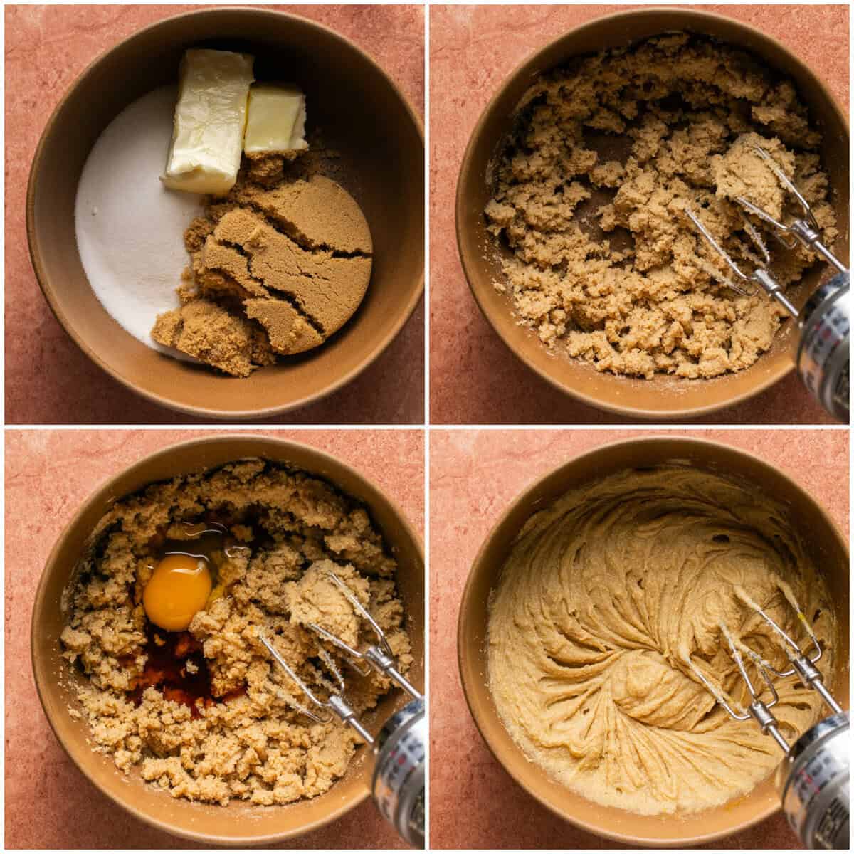 Steps 4-5 for preparing apple oatmeal cookies.