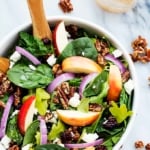 Apple Pecan Salad with Maple Vinaigrette | Creme de la Crumb