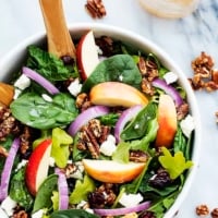 Apple Pecan Salad with Maple Vinaigrette | Creme de la Crumb