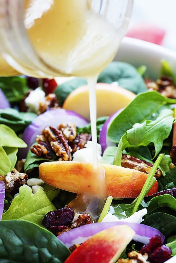 Apple Pecan Salad with Maple Vinaigrette | Creme de la Crumb