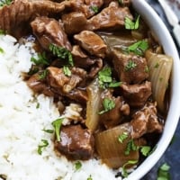 Slow Cooker Beef on Rice