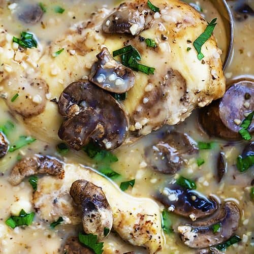 Slow Cooker Chicken Marsala - Creme De La Crumb