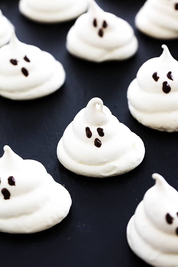 almond meringue ghost cookies.