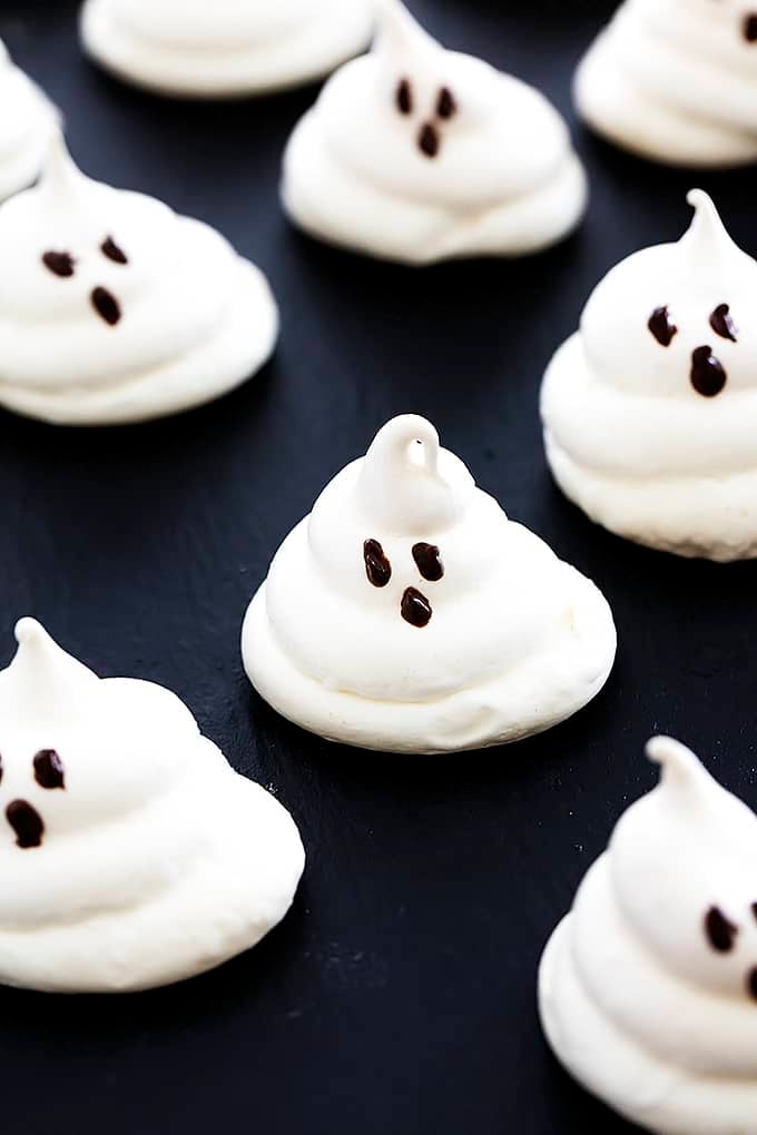 almond meringue ghost cookies.