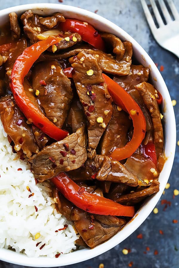 Sriracha Orange Beef | Creme de la Crumb