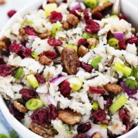 Cranberry Pecan Wild Rice Salad | Creme de la Crumb