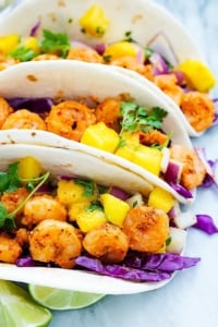 Cajun Shrimp Tacos with Mango Salsa | Creme de la Crumb