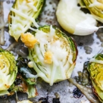 Roasted Garlic Parmesan Brussel Sprouts | Creme de la Crumb