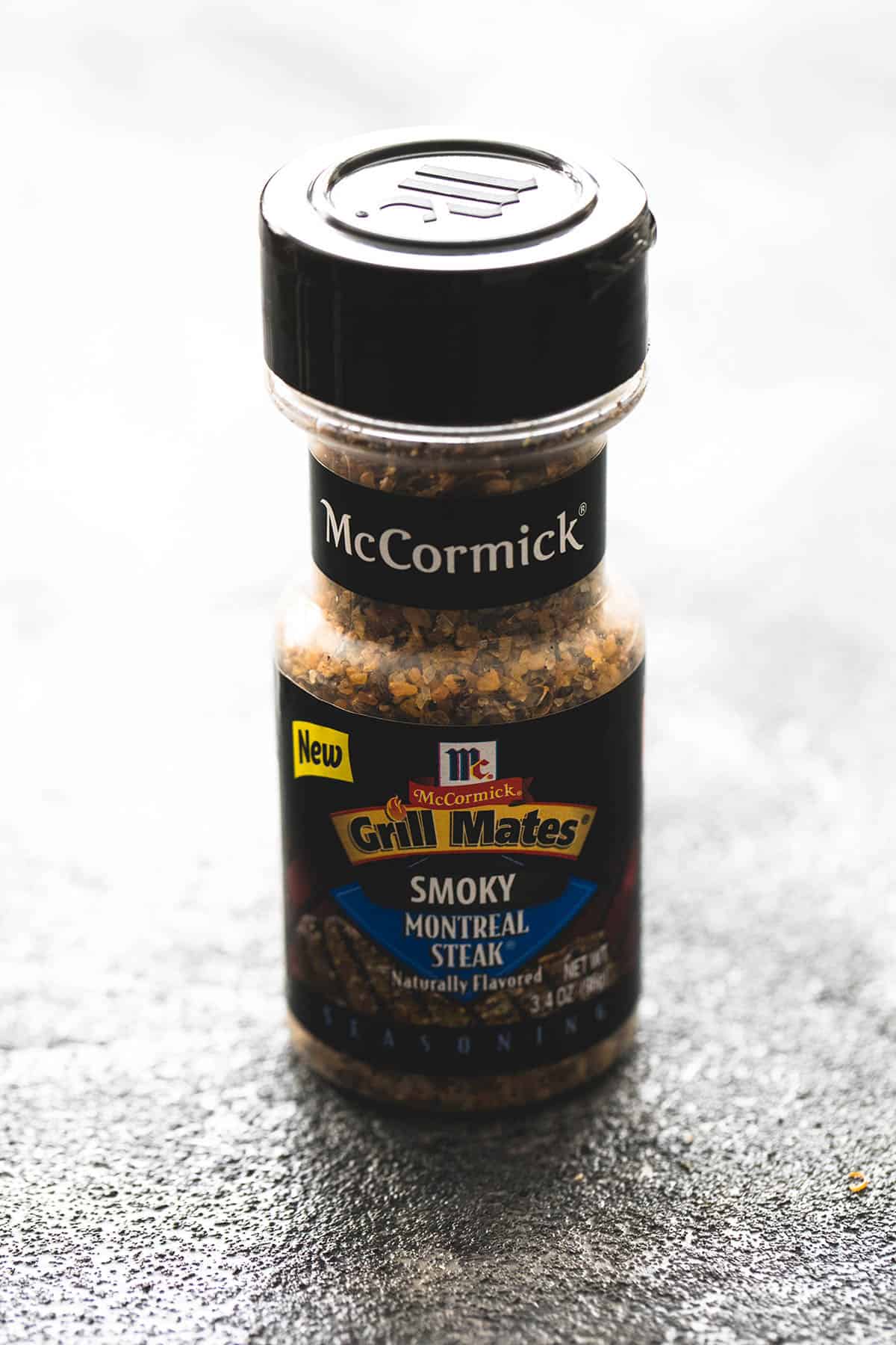 a container of smoky Montreal steak seasoning.