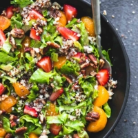 Mandarin Strawberry Quinoa Chopped Salad | lecremedelacrumb.com