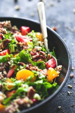 Mandarin Strawberry Quinoa Chopped Salad | lecremedelacrumb.com