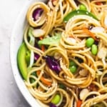 Asian Spaghetti Salad with Sesame Ginger Dressing | lecremedelacrumb.com
