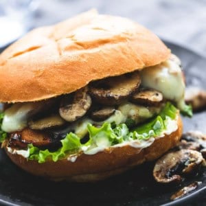 Brown Sugar Bourbon Chicken & Mushroom Melt | lecremedelacrumb.com
