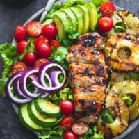 Grilled Teriyaki Chicken Salad | lecremedelacrumb.com