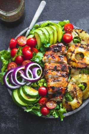 Grilled Teriyaki Chicken Salad | lecremedelacrumb.com