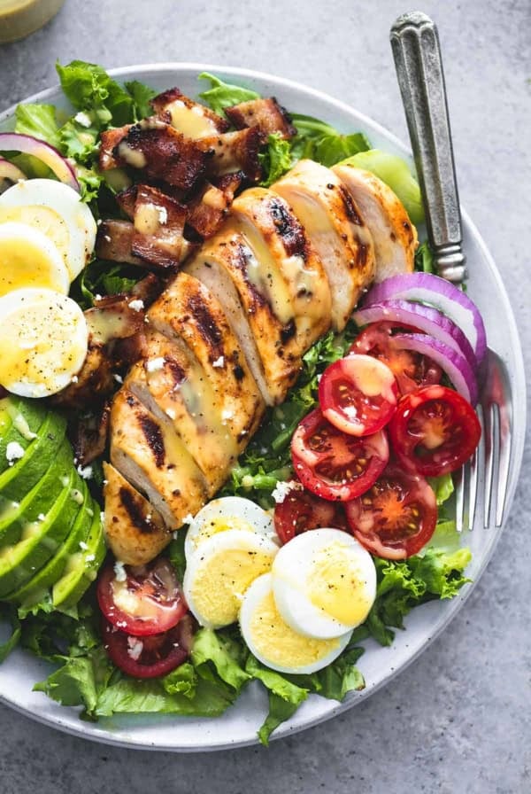 Honey Mustard Chicken Cobb Salad | lecremedelacrumb.com