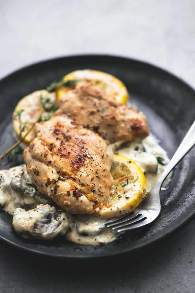 Creamy Lemon Thyme Chicken Creme De La Crumb