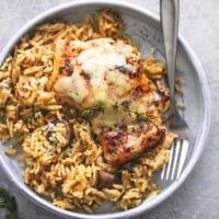 Slow Cooker Parmesan Herb Chicken & Orzo | lecremedelacrumb.com