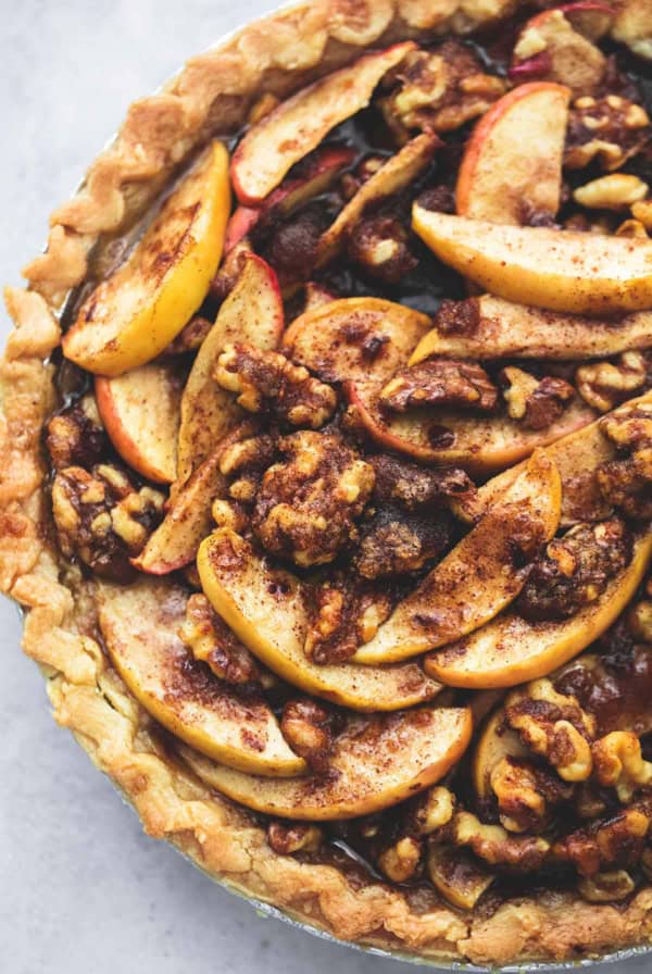 Brown Sugar Walnut Apple Pie | lecremedelacrumb.com