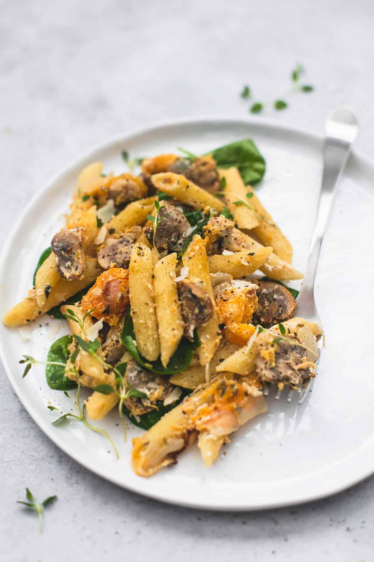 Butternut Squash & Goat Cheese Penne | Creme De La Crumb