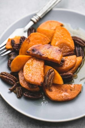Baked Southern Candied Sweet Potatoes | lecremedelacrumb.com