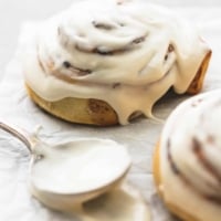 Best Cinnamon Roll Icing | lecremedelacrumb.com