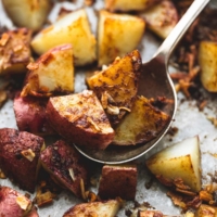 3 Ingredient Oven Roasted Potatoes | lecremedelacrumb.com