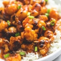 Baked Sweet & Sour Cauliflower | lecremedelacrumb.com