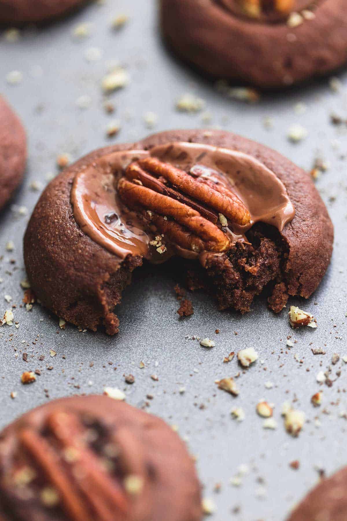 Chocolate Rolo Thumbprint Cookies