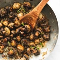 Sauteed Garlic Butter Mushrooms | lecremedelacrumb.com
