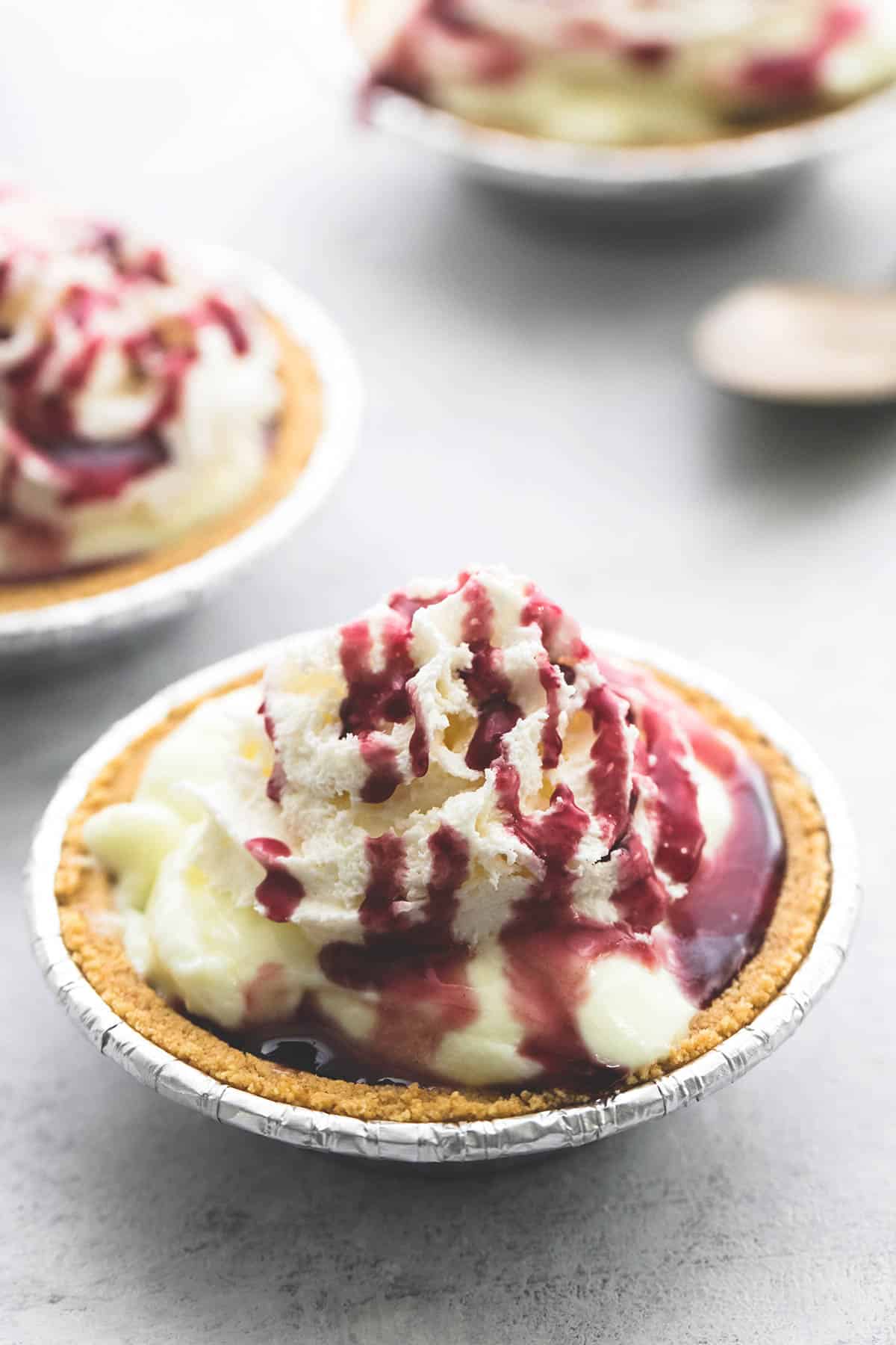 Lemon Custard Yogurt Mini Pies | lecremedelacrumb.com