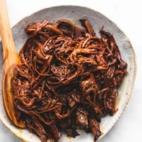 Slow Cooker Honey BBQ Beef Brisket | lecremedelacrumb.com