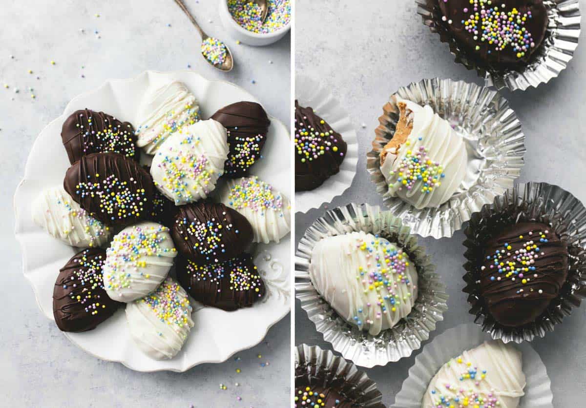 Copycat Reese's Creamy Peanut Butter Eggs | lecremedelacrumb.com
