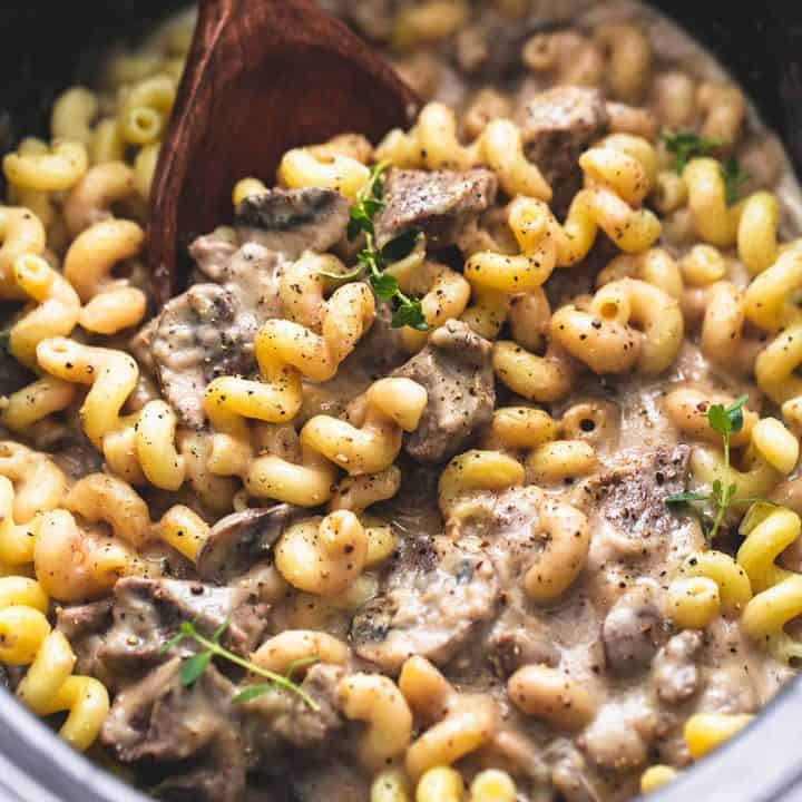 Slow Cooker Creamy Beef Stroganoff Creme De La Crumb