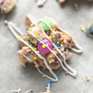 Spring Confetti Crockpot Candy | lecremedelacrumb.com