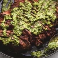 Flank Steak with Chimichurri Sauce | lecremedelacrumb.com