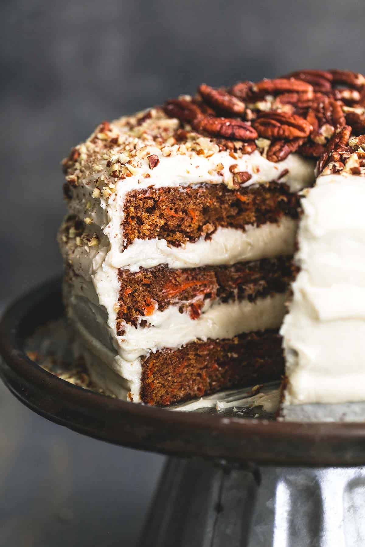 Triple Layer Carrot Cake With Fluffy Vanilla Frosting - GreenStarCandy