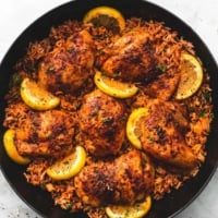 One Pan Spanish Chicken and Rice | lecremedelacrumb.com