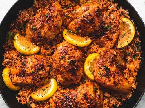 One Pan Spanish Chicken And Rice Creme De La Crumb